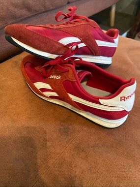 Reebok Red and White Women's Classic Sneaker